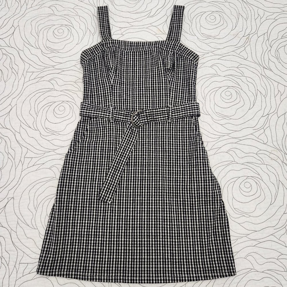 HOLLISTER [XS] Black/White Midi Hollister Dress with Pockets
